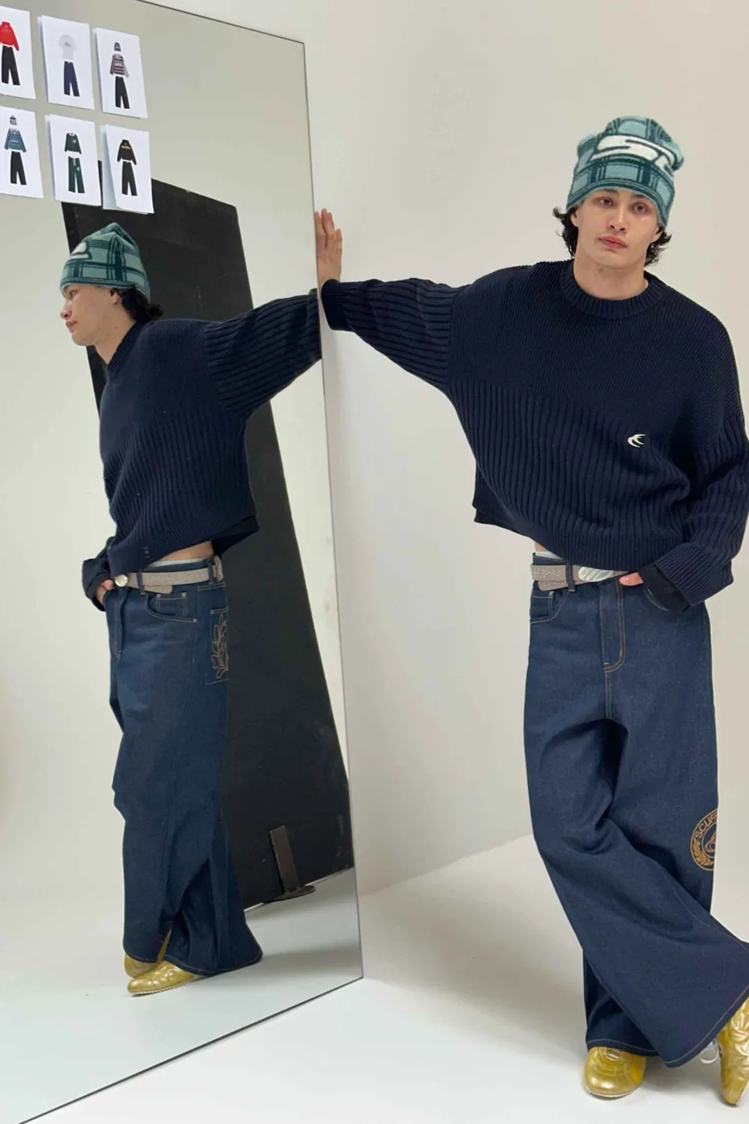 Discount Scuffers Bimbo Dark Blue Pants