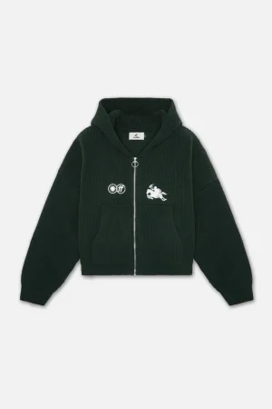 Clearance Scuffers Emblem Green Zipper Knit