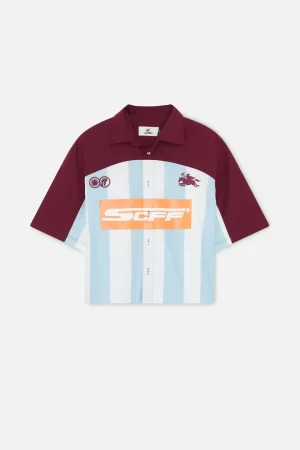 Fashion Scuffers Forza Burgundy & Blue Shirt