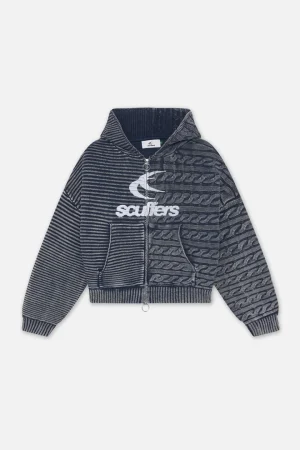 Best Scuffers Frenchie Navy Knit Zipper
