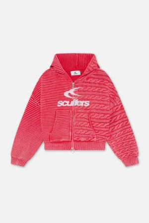 Outlet Scuffers Frenchie Red Knit Zipper