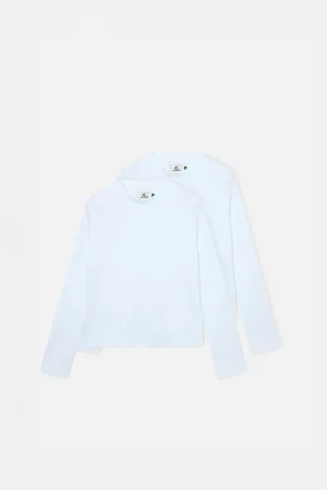 New Scuffers Interlock White Longsleeve T-Shirt Pack