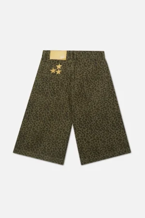 Discount Scuffers Jumbo Green Leopard Shorts