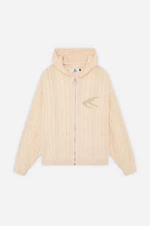 Discount Scuffers Latte Ecru Zipper Knit