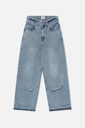 Fashion Scuffers Naked Light Blue Pants