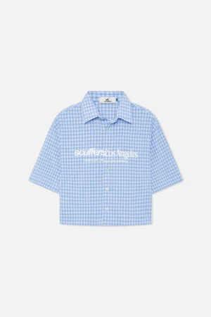 New Scuffers Not LA Yet Blue Checkered Shirt