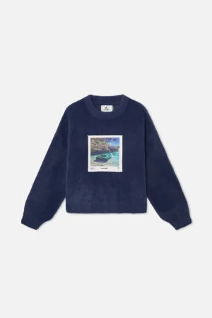 Discount Scuffers Oil #1 Navy Knit