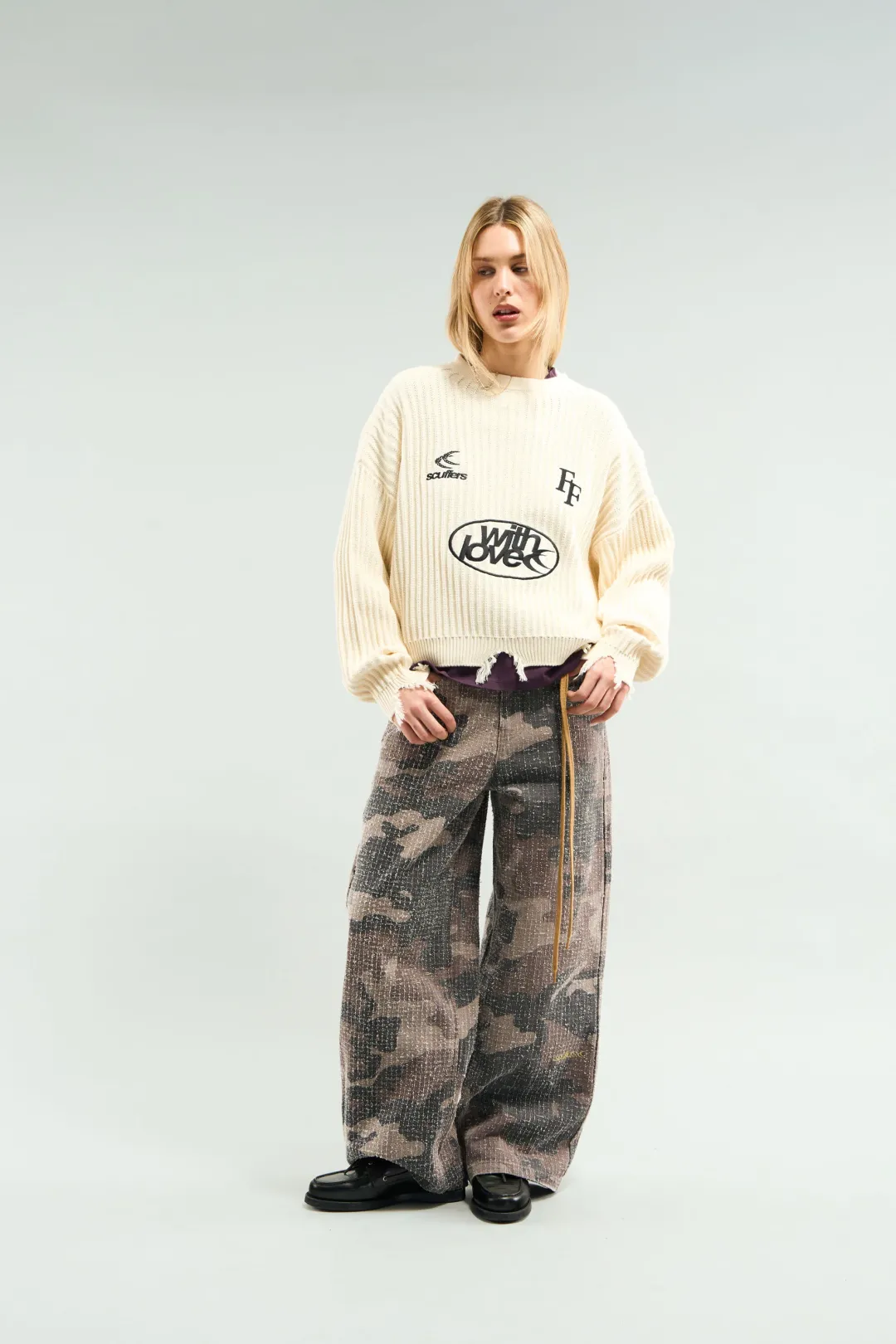 Online Scuffers Paris Ecru Jersey