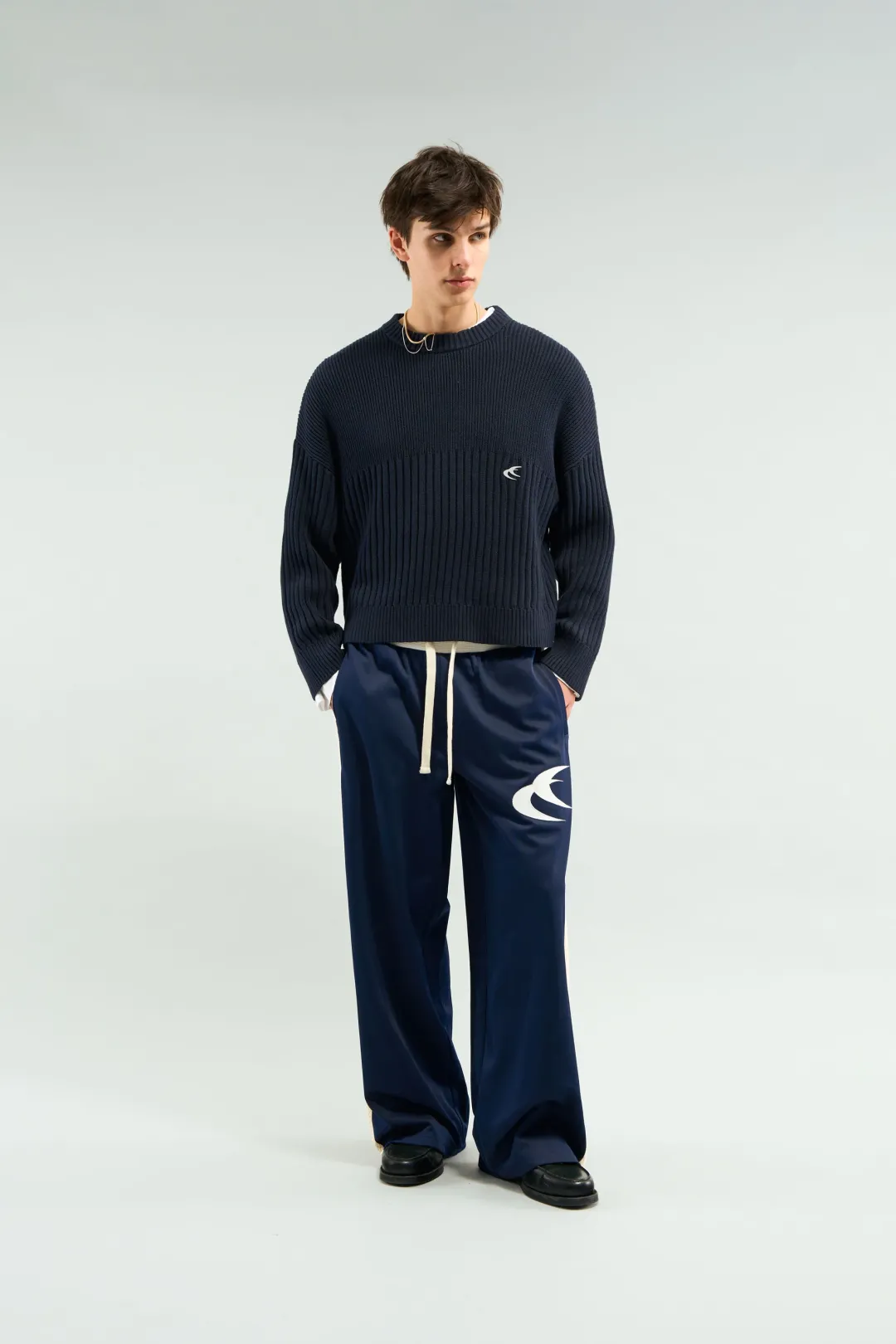 Discount Scuffers Pin Navy Knit
