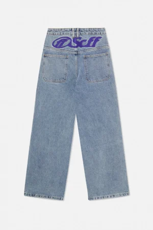 Discount Scuffers Ripped Oversized Washed Blue Jeans