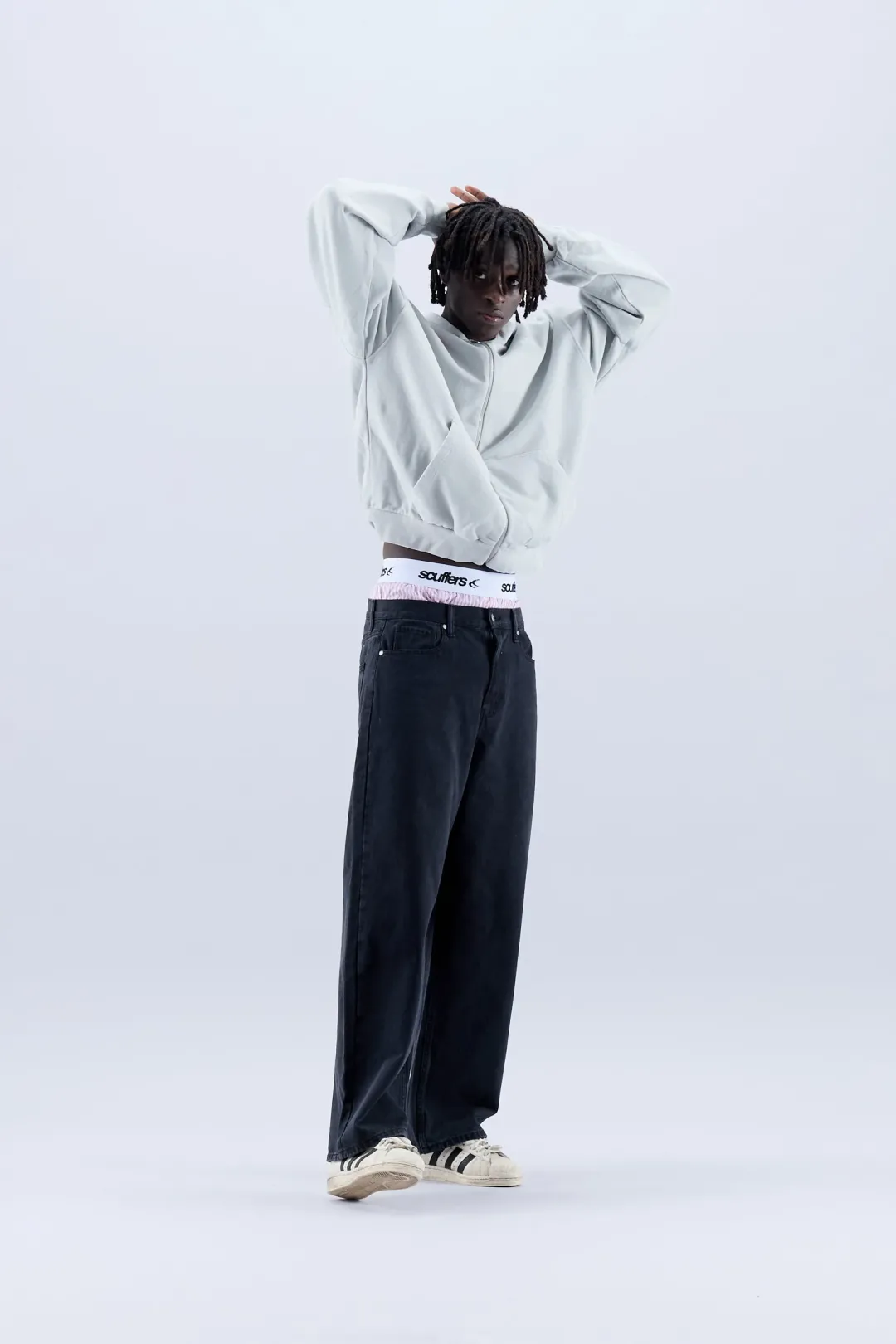Outlet Scuffers S66S Zipped Grey Hoodie