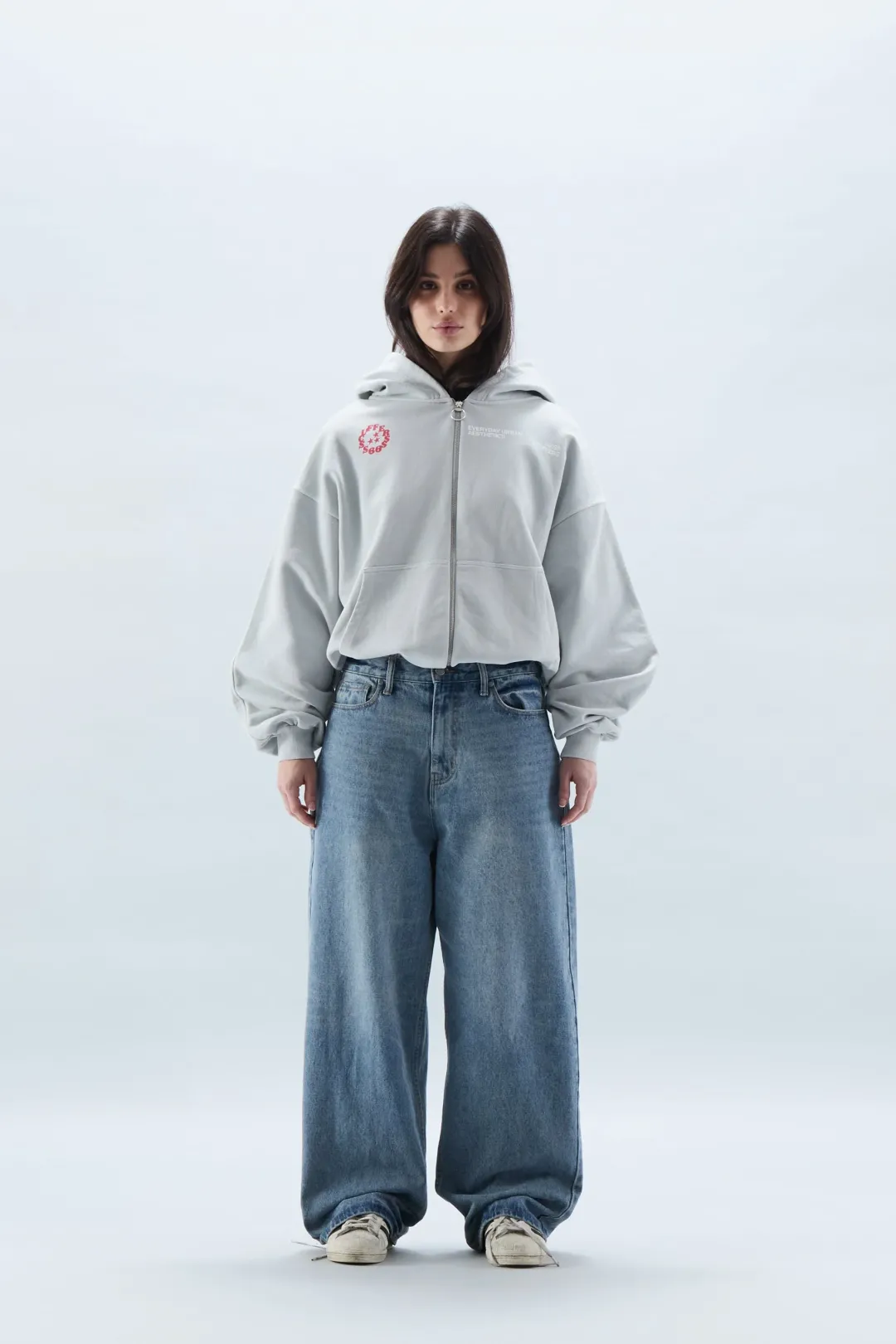 Outlet Scuffers S66S Zipped Grey Hoodie