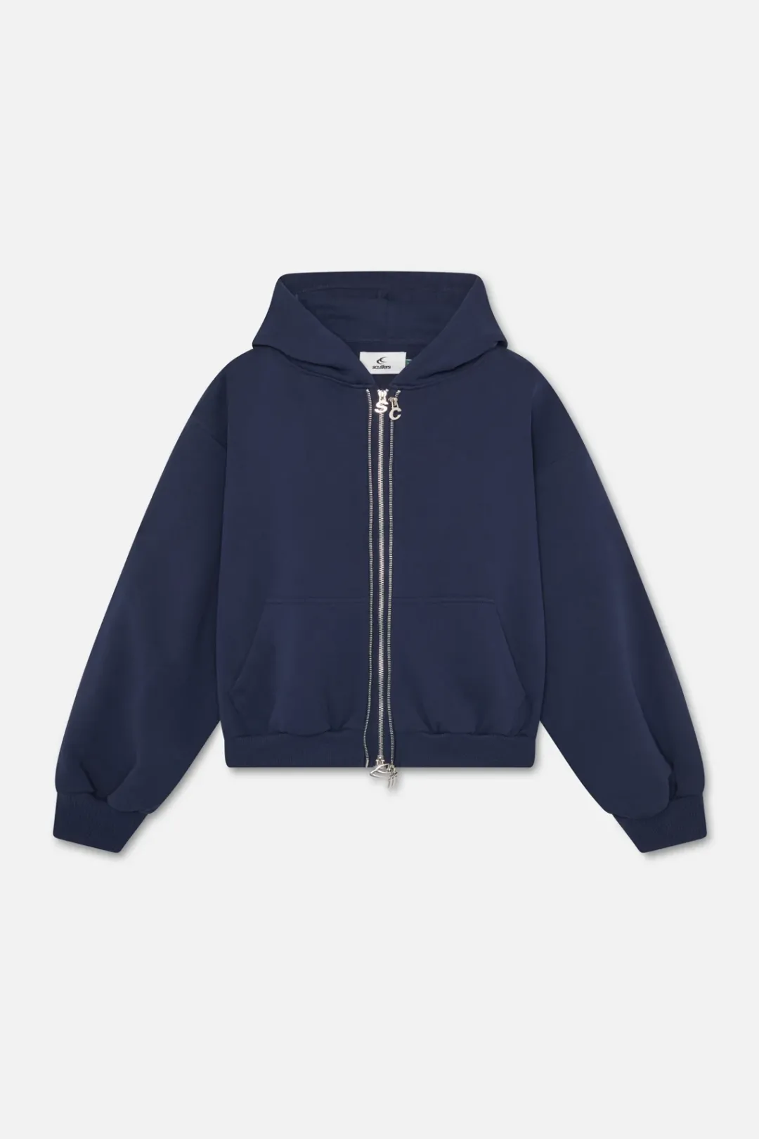 Fashion Scuffers Steel Navy Zipper