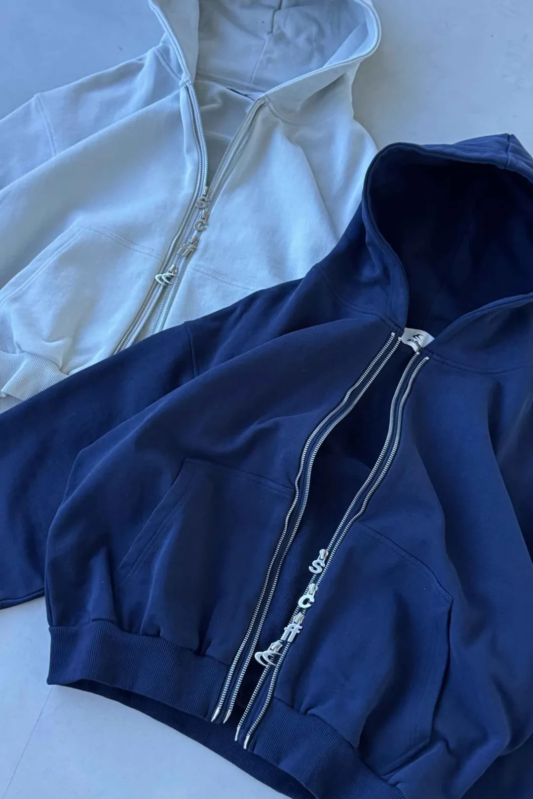 Fashion Scuffers Steel Navy Zipper