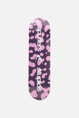 Hot Scuffers Wine Leopard Skateboard